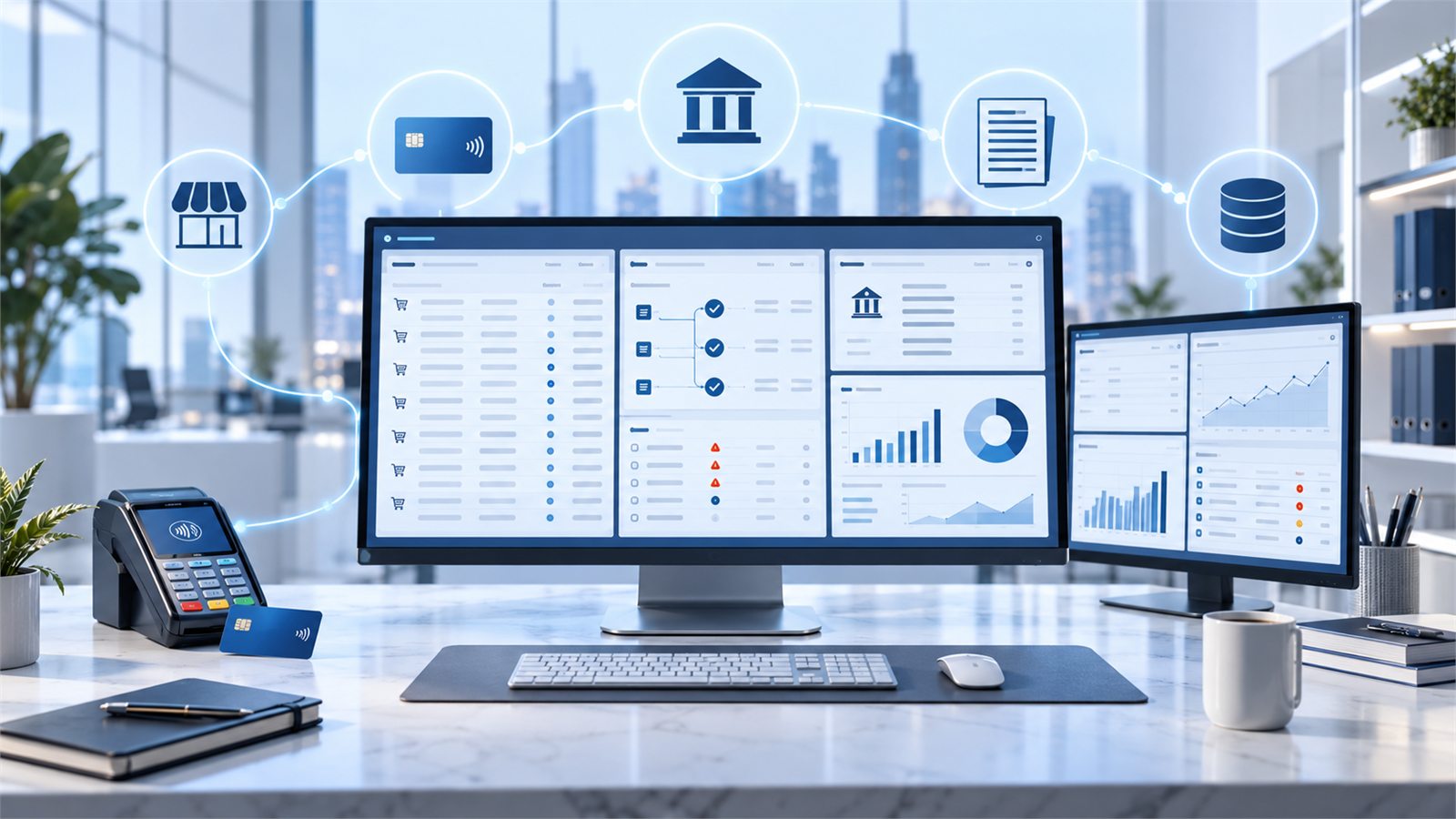 Automated transaction matching, payment settlement, exceptions and financial analytics workspace